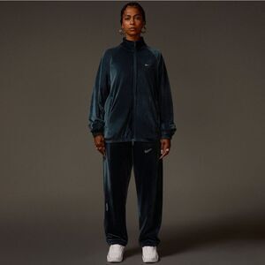 Nike x NOCTA Swarovski Velour Zip Jacket Armory Navy DV3734-454 Women's Medium M